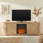 Meuble TV cheminée moderne à cannelures de 70 pouces de Middlebrook Designs