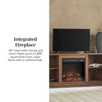 Meuble TV cheminée moderne à cannelures de 70 pouces de Middlebrook Designs
