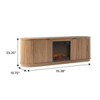 Meuble TV cheminée moderne à cannelures de 70 pouces de Middlebrook Designs