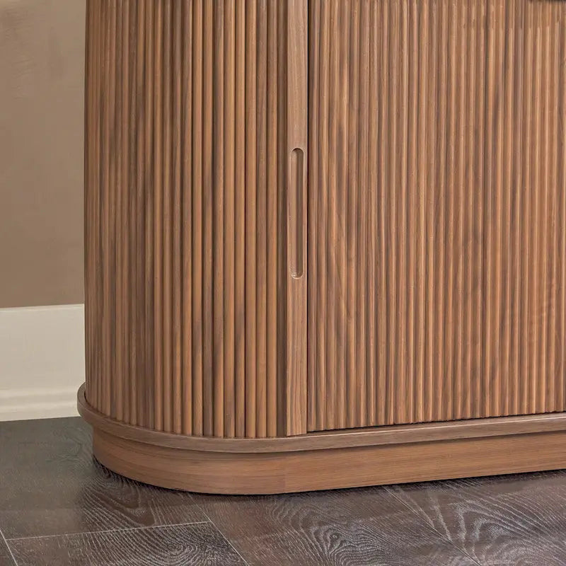 Meuble TV cheminée moderne à cannelures de 70 pouces de Middlebrook Designs