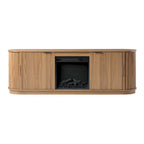 Meuble TV cheminée moderne à cannelures de 70 pouces de Middlebrook Designs