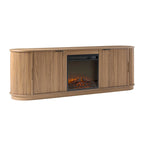 Meuble TV cheminée moderne à cannelures de 70 pouces de Middlebrook Designs