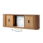 Meuble TV cheminée moderne à cannelures de 70 pouces de Middlebrook Designs