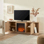 Meuble TV cheminée moderne à cannelures de 70 pouces de Middlebrook Designs