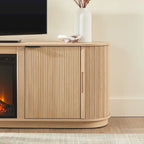 Meuble TV cheminée moderne à cannelures de 70 pouces de Middlebrook Designs