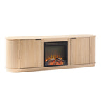 Meuble TV cheminée moderne à cannelures de 70 pouces de Middlebrook Designs
