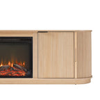 Meuble TV cheminée moderne à cannelures de 70 pouces de Middlebrook Designs