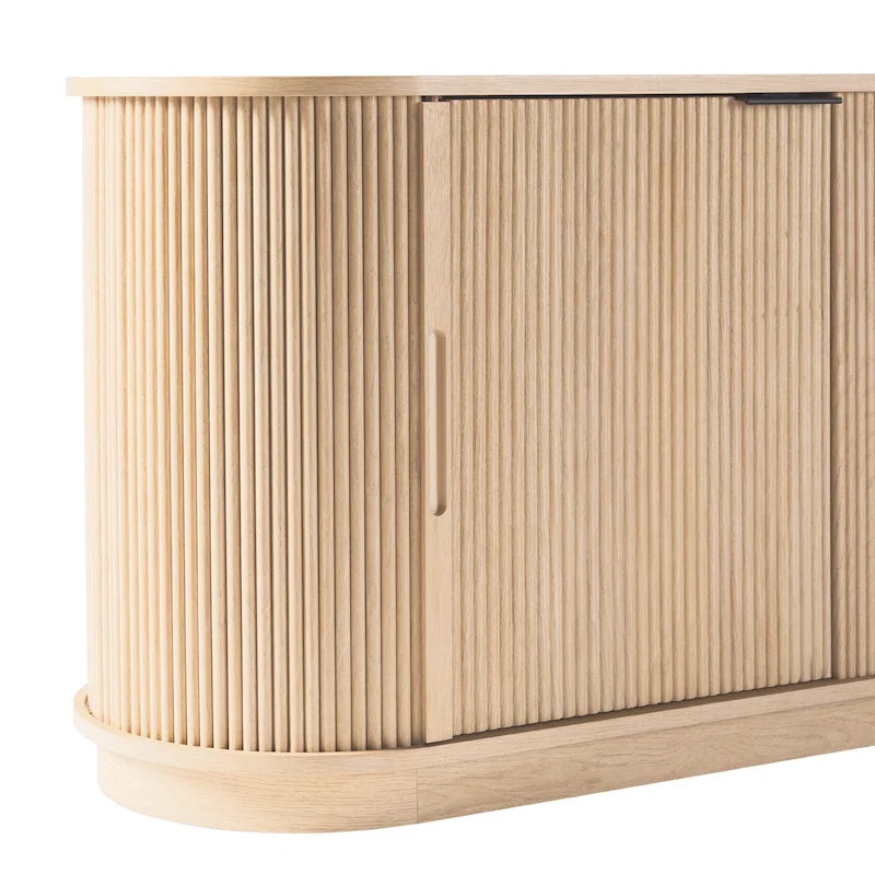 Meuble TV cheminée moderne à cannelures de 70 pouces de Middlebrook Designs
