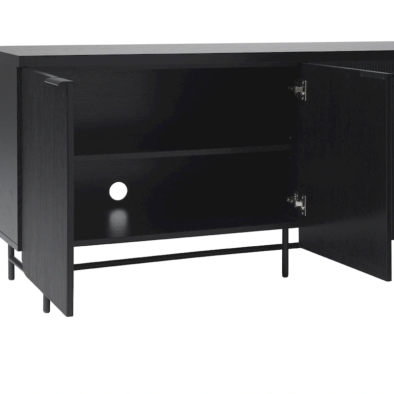 Buffet à quatre portes cannelées minimalistes Middlebrook