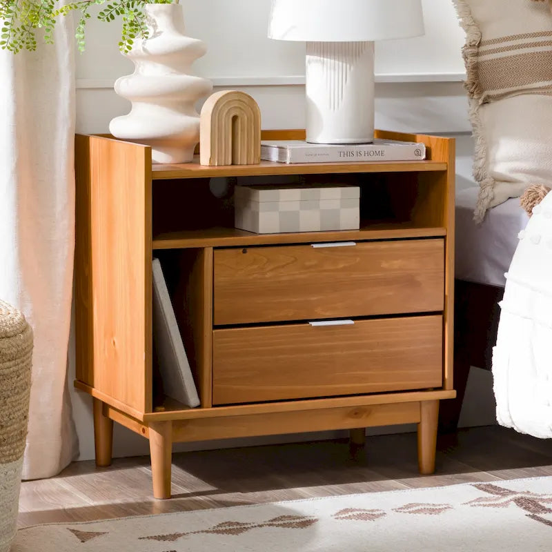 Table de chevet Middlebrook Modern Gallery en bois massif