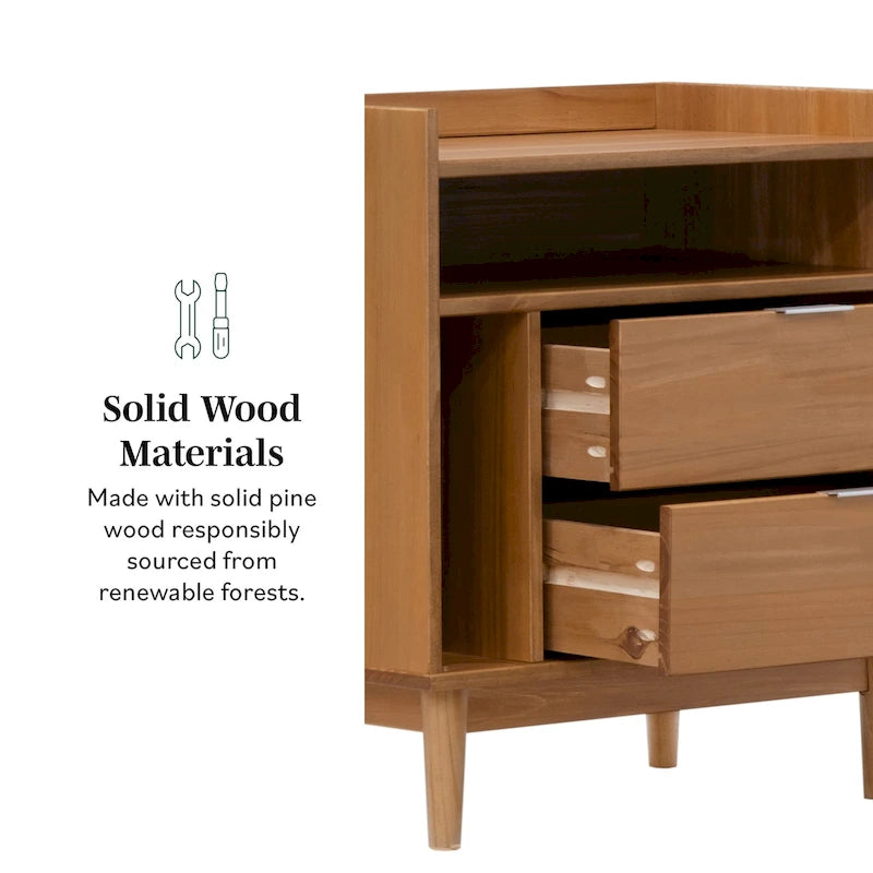 Table de chevet Middlebrook Modern Gallery en bois massif