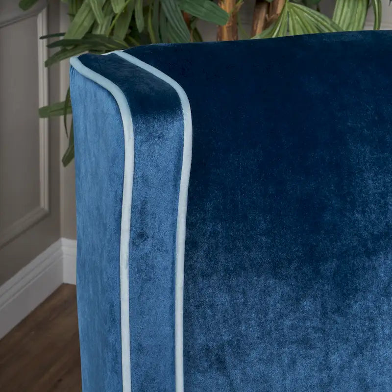 Fauteuil club en velours à dossier haut de 25,9 pouces avec dossier large