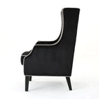 Fauteuil club en velours à dossier haut de 25,9 pouces avec dossier large
