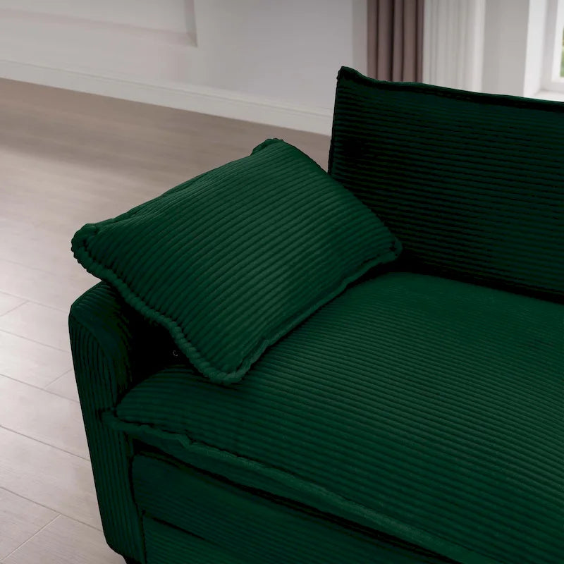 Canapé d'angle modulaire en velours côtelé Cloud, combinaison libre