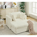 Chaise longue rembourrée surdimensionnée de 47,8 pouces avec coussins