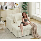 Chaise longue rembourrée surdimensionnée de 47,8 pouces avec coussins