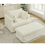 Chaise longue rembourrée surdimensionnée de 47,8 pouces avec coussins