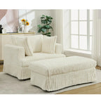 Chaise longue rembourrée surdimensionnée de 47,8 pouces avec coussins