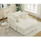 Chaise longue rembourrée surdimensionnée de 47,8 pouces avec coussins