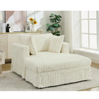 Chaise longue rembourrée surdimensionnée de 47,8 pouces avec coussins