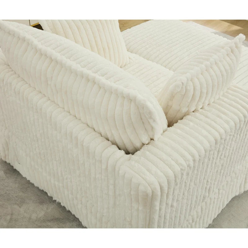 Chaise longue rembourrée surdimensionnée de 47,8 pouces avec coussins