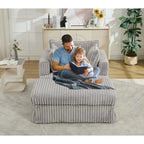 Chaise longue rembourrée surdimensionnée de 47,8 pouces avec coussins