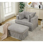 Chaise longue rembourrée surdimensionnée de 47,8 pouces avec coussins