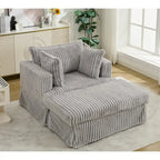 Chaise longue rembourrée surdimensionnée de 47,8 pouces avec coussins