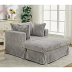 Chaise longue rembourrée surdimensionnée de 47,8 pouces avec coussins