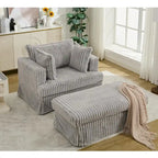 Chaise longue rembourrée surdimensionnée de 47,8 pouces avec coussins