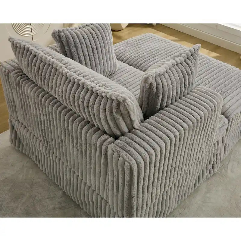 Chaise longue rembourrée surdimensionnée de 47,8 pouces avec coussins