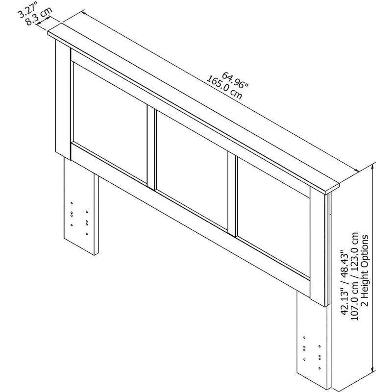 Tête de lit Queen gris cendré