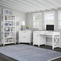 Bureau d'ordinateur Key West 54W avec armoire et bibliothèque par Bush Furniture