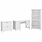 Bureau d'ordinateur Key West 54W avec armoire et bibliothèque par Bush Furniture