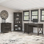 Bureau d'ordinateur Key West 54W avec armoire et bibliothèque par Bush Furniture