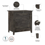 Bureau d'ordinateur Key West 54W avec armoire et bibliothèque par Bush Furniture
