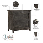 Bureau d'ordinateur Key West 54W avec armoire et bibliothèque par Bush Furniture