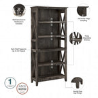 Bureau d'ordinateur Key West 54W avec armoire et bibliothèque par Bush Furniture