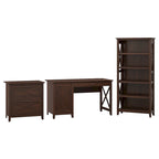 Bureau d'ordinateur Key West 54W avec armoire et bibliothèque par Bush Furniture