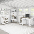 Bureau d'ordinateur Key West 54W avec armoire et bibliothèque par Bush Furniture