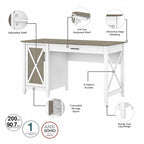 Bureau d'ordinateur Key West 54W avec armoire et bibliothèque par Bush Furniture
