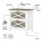 Bureau d'ordinateur Key West 54W avec armoire et bibliothèque par Bush Furniture