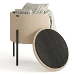 Pouf rond StorageBud avec rangement