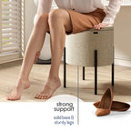 Pouf rond StorageBud avec rangement