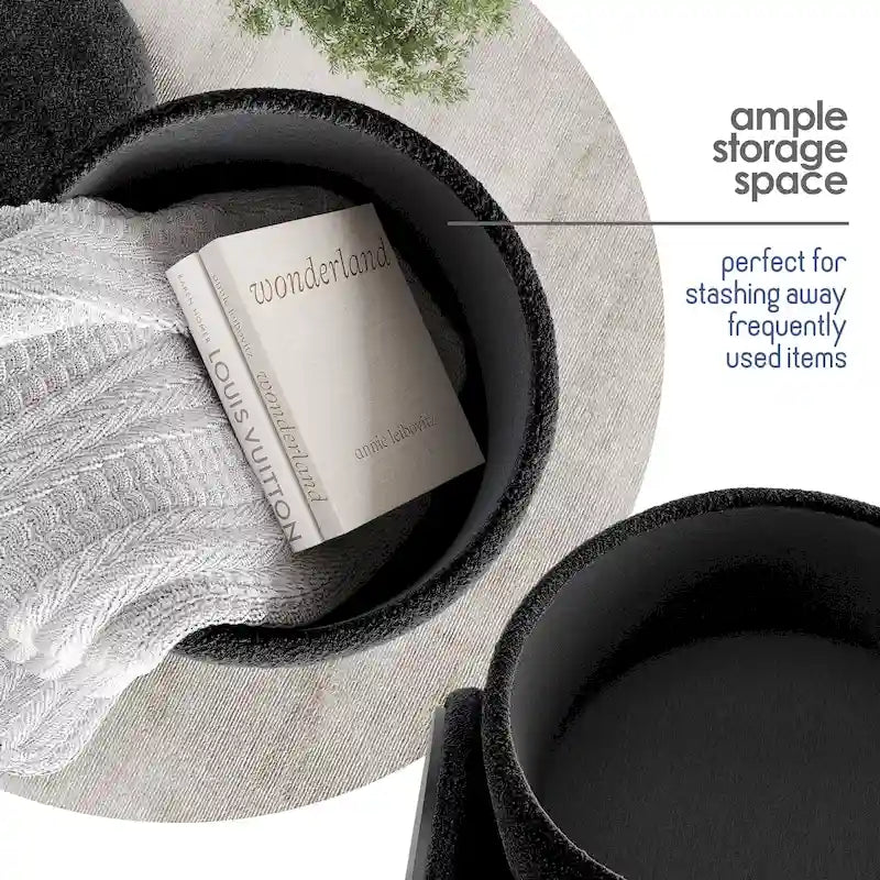 Pouf rond StorageBud avec rangement