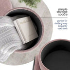 Pouf rond StorageBud avec rangement