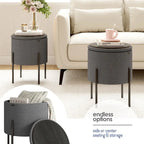 Pouf rond StorageBud avec rangement
