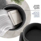 Pouf rond StorageBud avec rangement