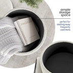 Pouf rond StorageBud avec rangement