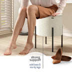 Pouf rond StorageBud avec rangement